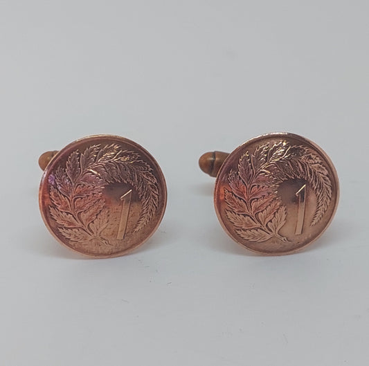 *Re-minted: Copper one cent cufflinks