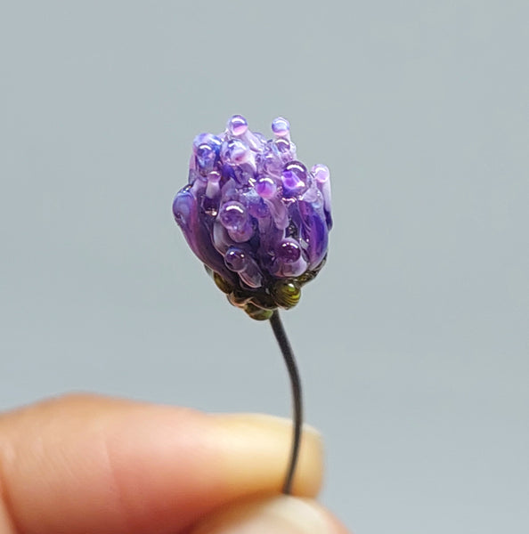 Glass Art - Spring Mini Flowers - Lavender