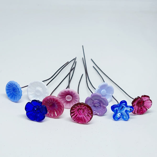 Glass Art - Large "Sweetheart " Mini Flower Bouquet