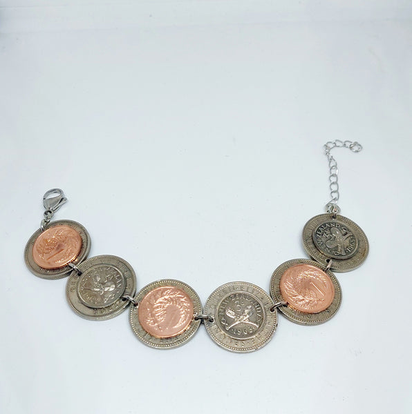 Re-minted Reversible Stacked Coin Bracelet