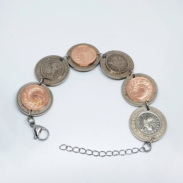 Re-minted Reversible Stacked Coin Bracelet