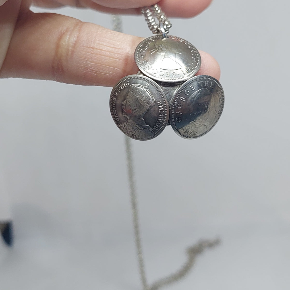 Co Poppy Pendant - Silver Threepence - Wholesale