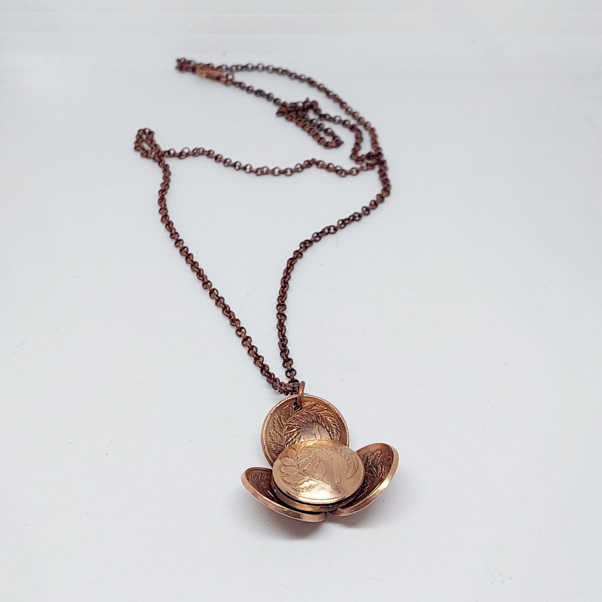 Co Poppy Pendant - Copper One Cent - Wholesale