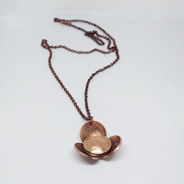 Re-minted  Anzac Poppy Pendant - Copper One Cent
