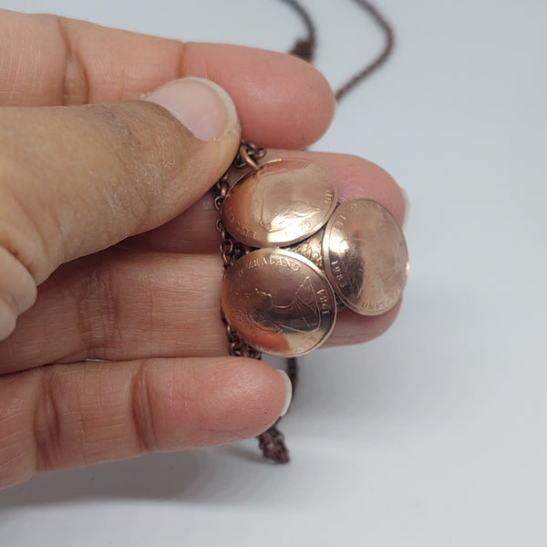 Re-minted  Anzac Poppy Pendant - Copper One Cent