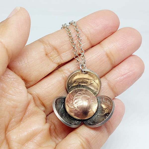 Re-minted Anzac Poppy Pendant - Mixed Metal
