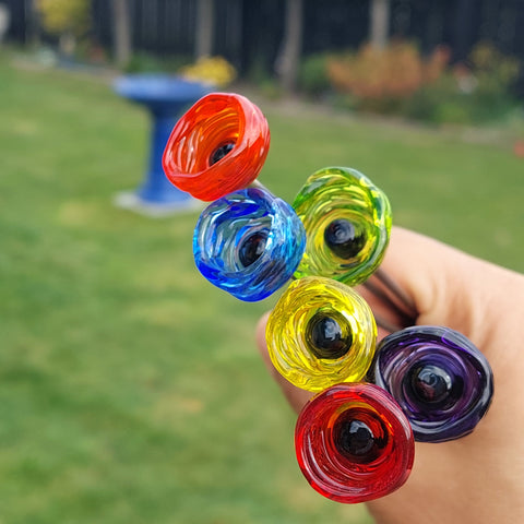 Glass Art Medium Stems - Poppy Flowers