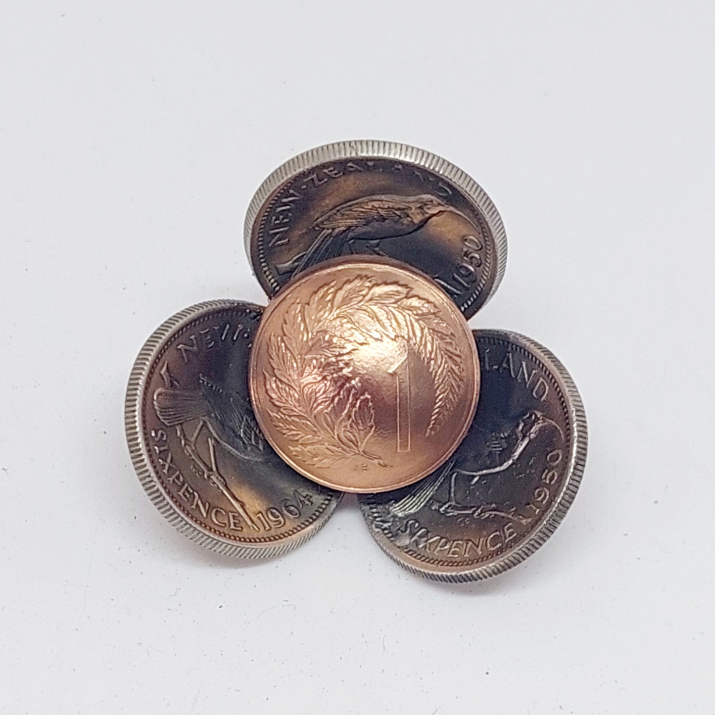 Re-minted Anzac Poppy Brooch - Mixed Metal