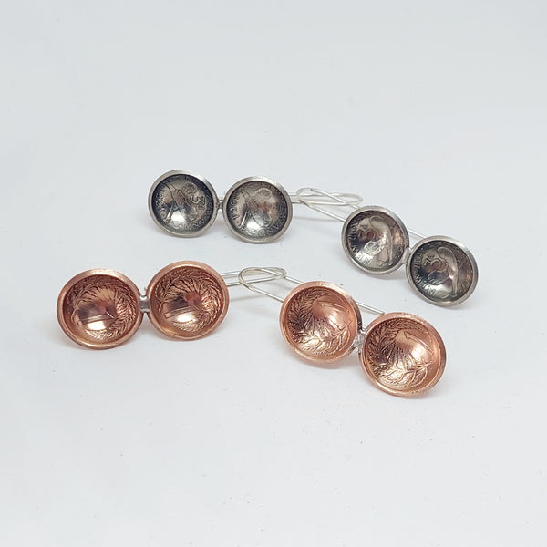 Re-minted Pod Earrings - One Cent