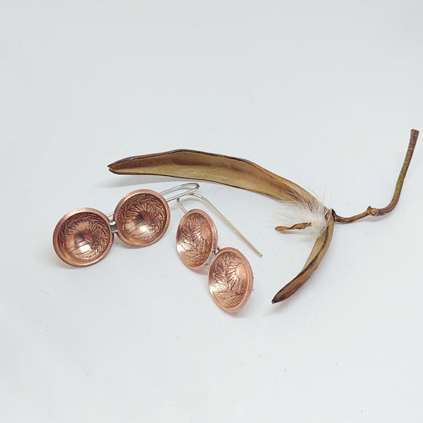 Re-minted Pod Earrings - One Cent