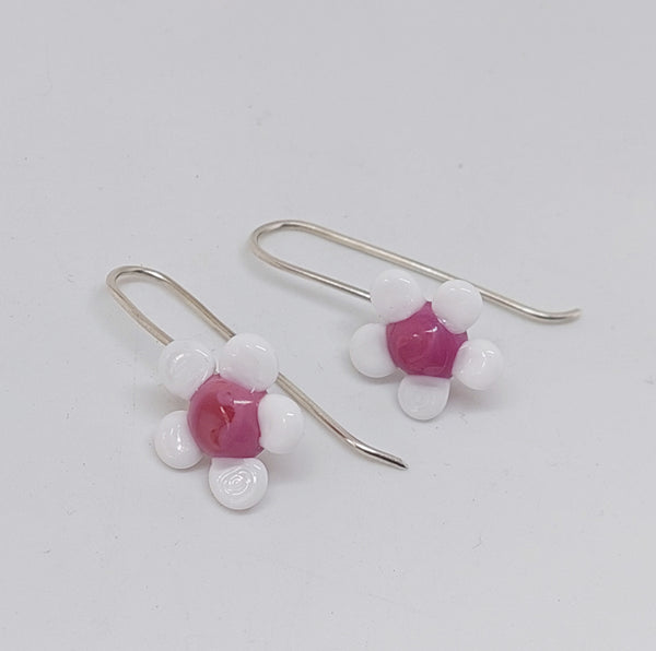 Glass Art - Manuka Flower Drop Earrings