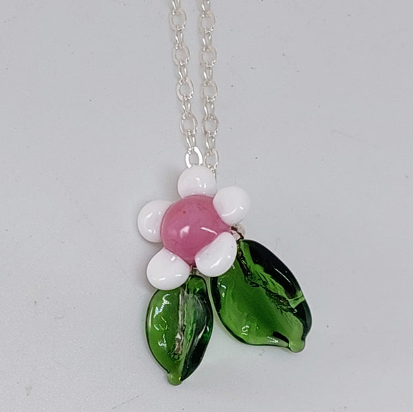 Glass Art - Delicate Manuka Flower Necklace