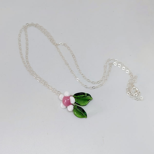 Glass Art - Delicate Manuka Flower Necklace