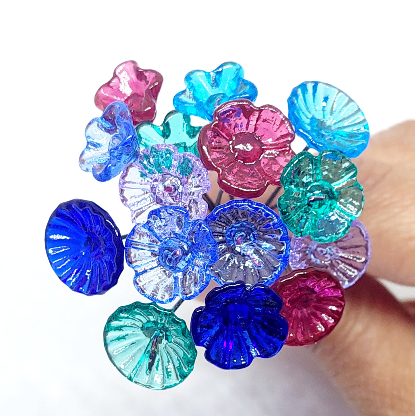 Glass Art - Extra Large "Paradise" Mini Flower Bouquet