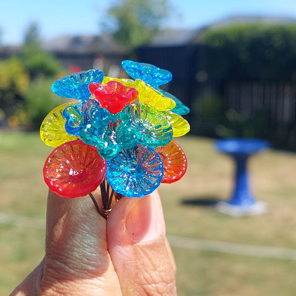 NEW!! Glass Art - Tutti Frutti Glass Bouquet