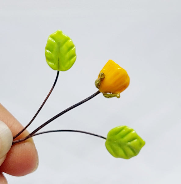NEW!! Glass Art - Rosebuds: Single mini stems - choose from six colours