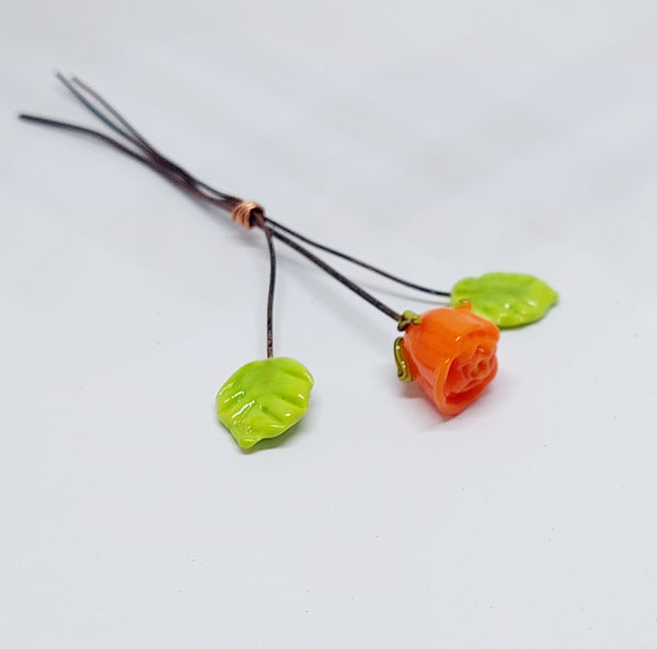 NEW!! Glass Art - Rosebuds: Single mini stems - choose from six colours