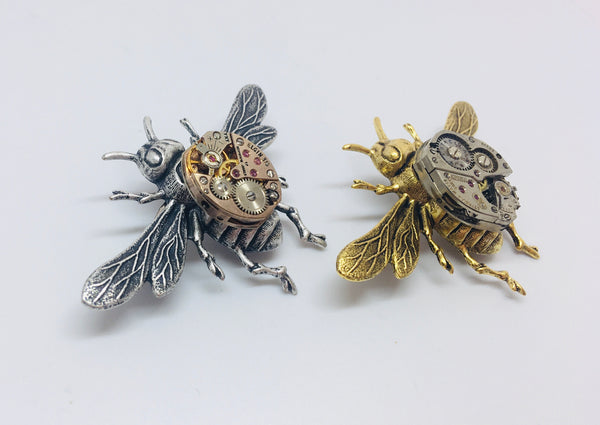 Bestseller! Timepiece Large Honeybee Brooch