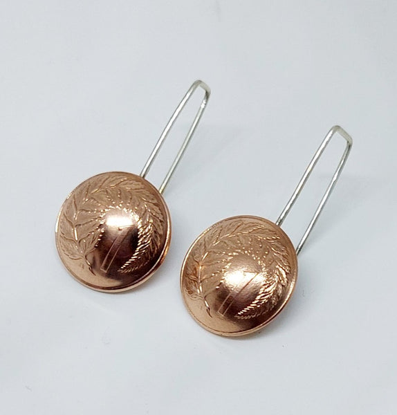 Re-minted MINI Artisan Coin Earrings - One Cent